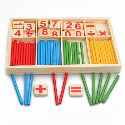 Bloki figurowe Liczenie drewnianych zabawek Montessori Edukacyjny prezent dla dzieci
