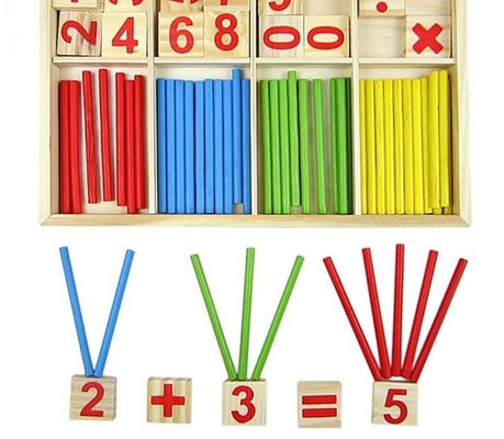 Bloki figurowe Liczenie drewnianych zabawek Montessori Edukacyjny prezent dla dzieci