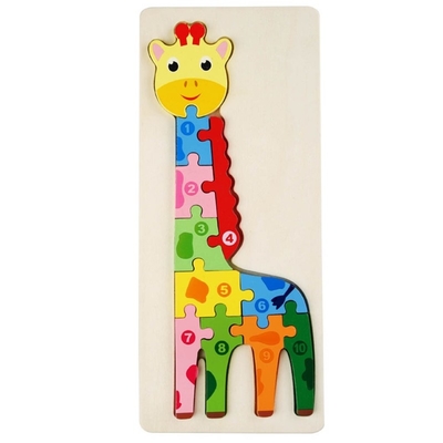 Montessori 3D Puzzle drewniane Puzzle Zabawki Zagęścić Puzzle drewniane Early Learning