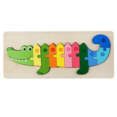 Montessori 3D Puzzle drewniane Puzzle Zabawki Zagęścić Puzzle drewniane Early Learning
