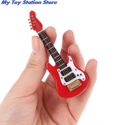 1:12 Dollhouse Miniaturowa muzyka elektryczna gitara dla dzieci Musical Toy House Decor