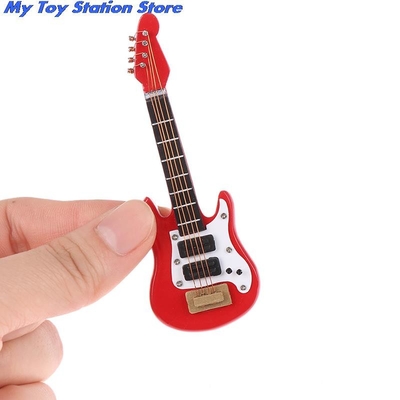 1:12 Dollhouse Miniaturowa muzyka elektryczna gitara dla dzieci Musical Toy House Decor