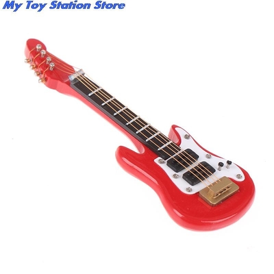 1:12 Dollhouse Miniaturowa muzyka elektryczna gitara dla dzieci Musical Toy House Decor