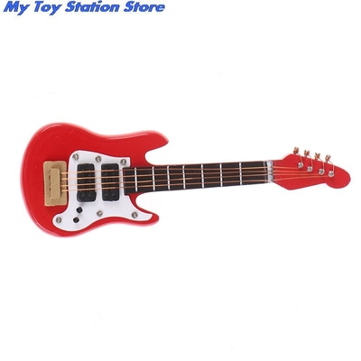1:12 Dollhouse Miniaturowa muzyka elektryczna gitara dla dzieci Musical Toy House Decor