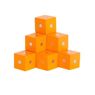 Edukacyjne kwadratowe kostki Rainbow Magnetyczne bloki 10 szt. 2X2X2cm Drewniane
