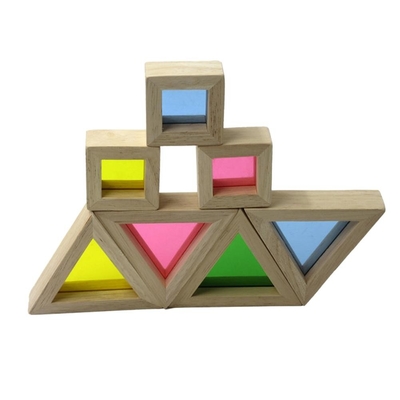 Akrylowe edukacyjne 24szt Rainbow Klocki dla dzieci Prezent