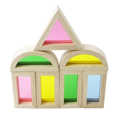 Akrylowe edukacyjne 24szt Rainbow Klocki dla dzieci Prezent