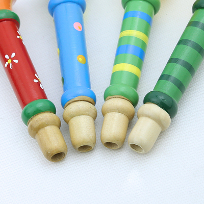 Hot Baby Drewniany róg Gwizdek Instrument muzyczny Zabawki dla dzieci Kolorowe