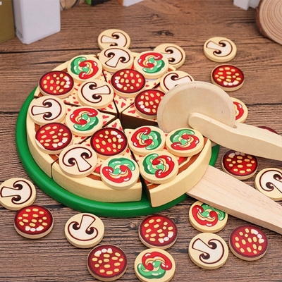 64 szt. Udawaj zagraj w drewnianą pizzę dla dzieci Gotowanie żywności