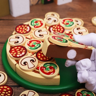 64 szt. Udawaj zagraj w drewnianą pizzę dla dzieci Gotowanie żywności