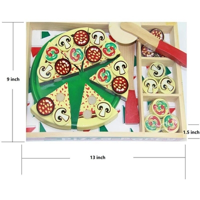 64 szt. Udawaj zagraj w drewnianą pizzę dla dzieci Gotowanie żywności
