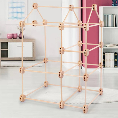 3D Construct Fort Drewniane Buliding Blocks Złóż Diy Edukacyjne Montessori