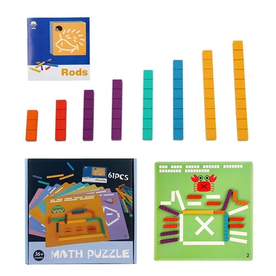 Puzzle arytmetyczne drewniane dla dziecka wczesne uczenie się logicznego myślenia