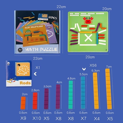Puzzle arytmetyczne drewniane dla dziecka wczesne uczenie się logicznego myślenia