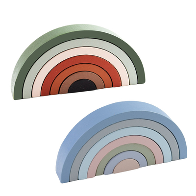 Dzieci Rainbow Blocks Konstruktor Montessori Edukacyjne dla dzieci