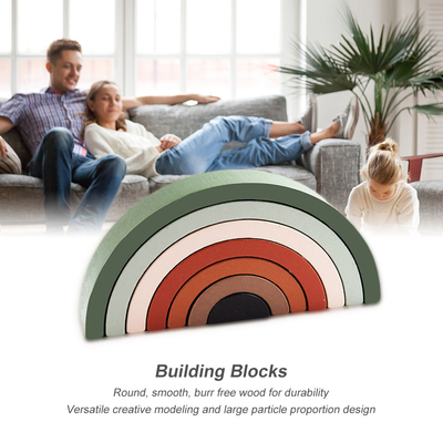 Dzieci Rainbow Blocks Konstruktor Montessori Edukacyjne dla dzieci
