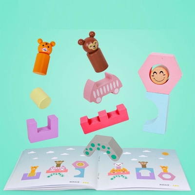Drewniany kształt ciężarówki DIY Zabawka edukacyjna dla malucha w wieku przedszkolnym