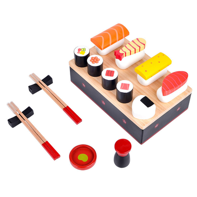 Symulacja Drewniany Miniaturowy Zestaw Kuchenny Sushi Wczesna Edukacja Oświecenie