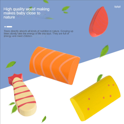 Symulacja Drewniany Miniaturowy Zestaw Kuchenny Sushi Wczesna Edukacja Oświecenie