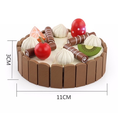 17 szt. Symulacja drewniany mini zestaw kuchenny DIY magnetyczny do wczesnej edukacji