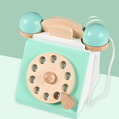 Wybierz telefon Niedokończone wyroby z drewna Interaktywna wczesna edukacja dla dzieci