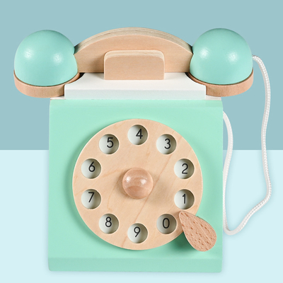 Wybierz telefon Niedokończone wyroby z drewna Interaktywna wczesna edukacja dla dzieci