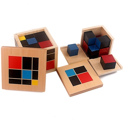 Montessori arytmetyczna algebraiczna dwumianowa kostka trójmianowa kostka drewniane zabawki
