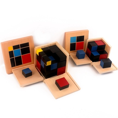 Montessori arytmetyczna algebraiczna dwumianowa kostka trójmianowa kostka drewniane zabawki
