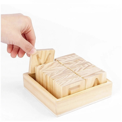 Drewniane Montessori Word Spelling Groove Practice Board Pen Control Training