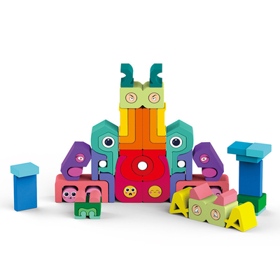 Drewniane klocki dla dzieci Rainbow Montessori Educational
