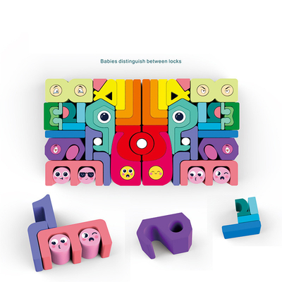 Drewniane klocki dla dzieci Rainbow Montessori Educational