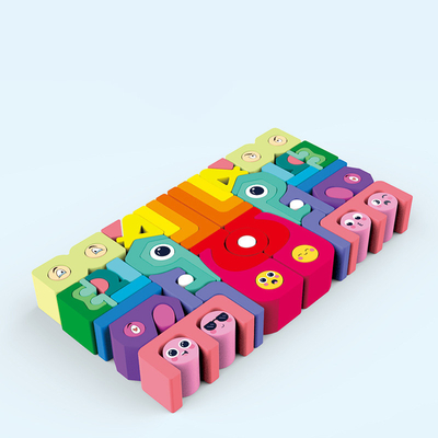 Drewniane klocki dla dzieci Rainbow Montessori Educational