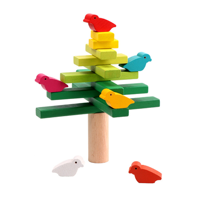 Bird Balance Tree Drewniane klocki Zabawki Ćwiczenia Palec Edukacyjny