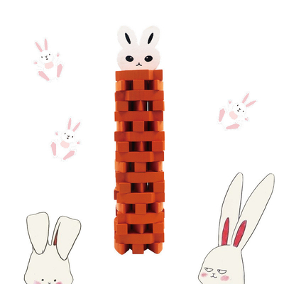 54 Bunny Stacked High Children's Building Block Oświecenie Wczesna edukacja