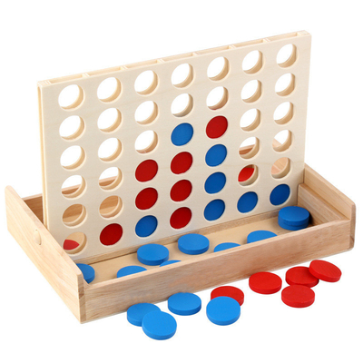 Edukacyjne dla dzieci Line Up Row Board Puzzle Toy Drewniane składane